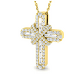 Diamond Cross Pendant - YG