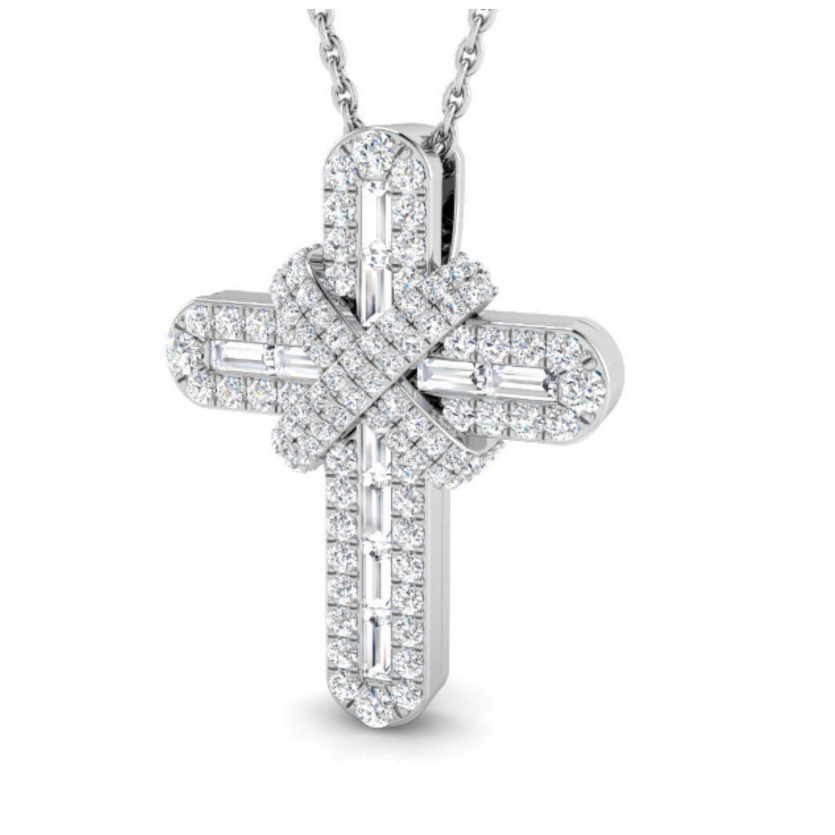 Diamond Cross Pendant - WG