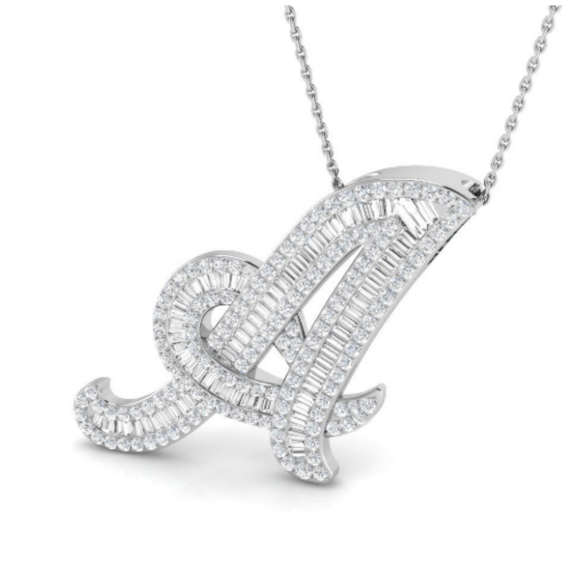 Baguette Pendant - WG