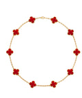 Vintage Clover Necklace - CARNELIAN 10 Motif
