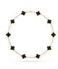 Vintage Clover Necklace - ONYX 10 Motif