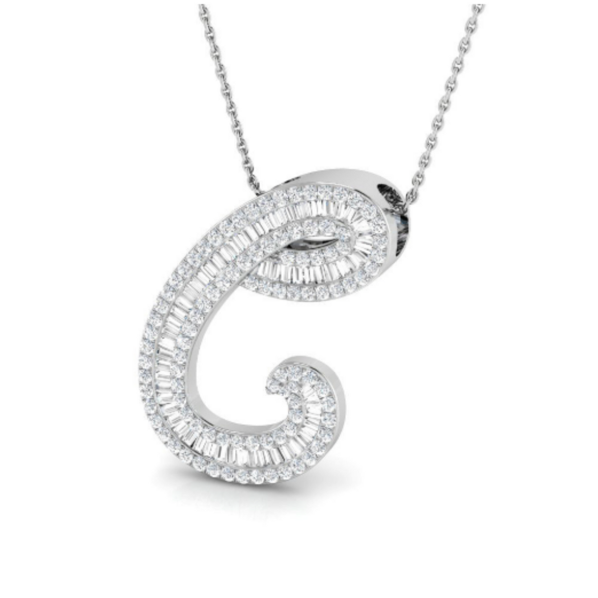 Baguette Pendant - WG