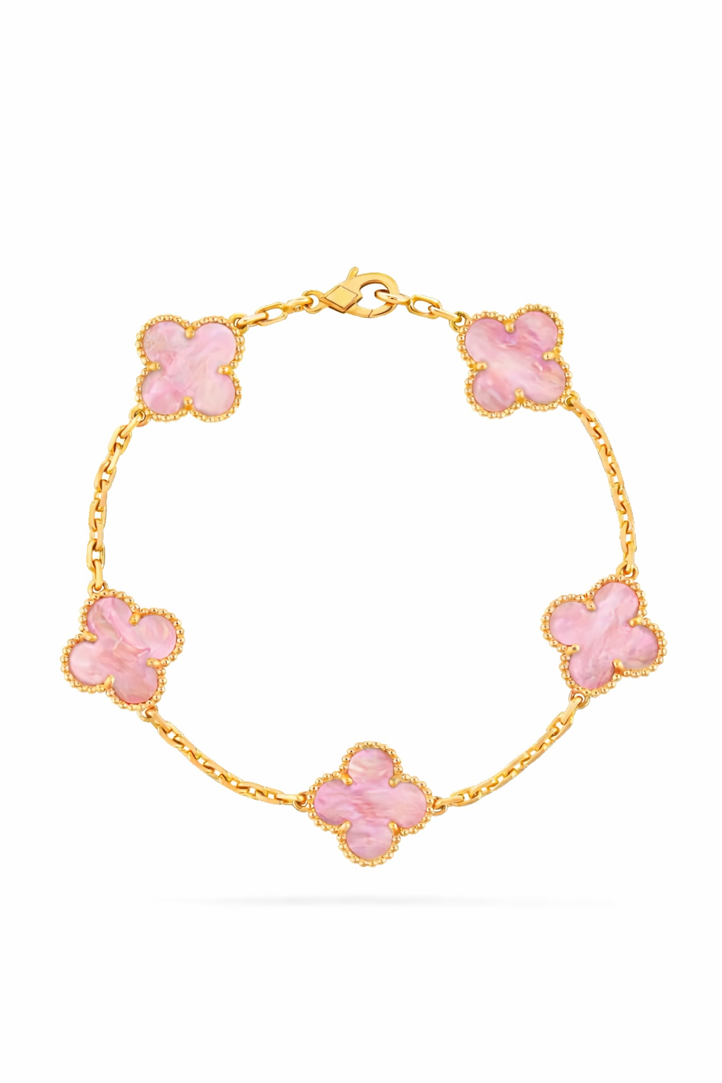 Vintage Clover Bracelet - PINK MOP