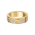 Classic Love Screw Ring - Paved - YG