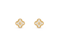 Vintage Clover Earrings - Diamond
