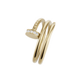 Diamond Tip Double Nail Ring - YG