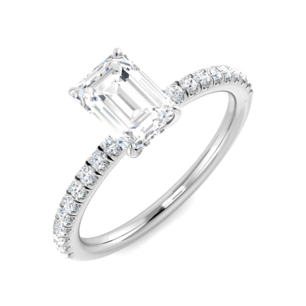 Emerald - PAVE Band Ring