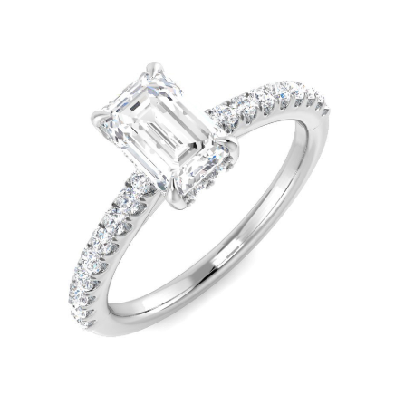 Emerald - PAVE Band Ring