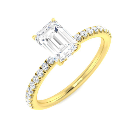 Emerald - PAVE Band Ring