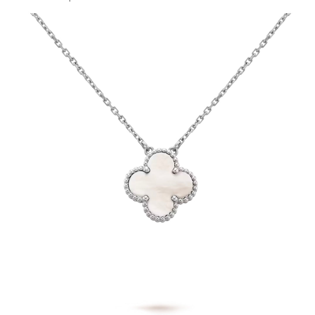 Vintage Clover Necklace - MOP WG