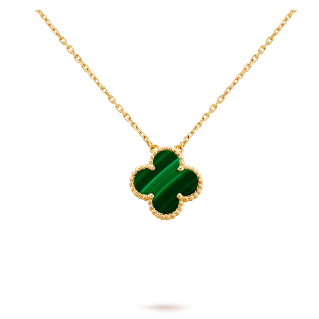 Vintage Clover Necklace - MALACHITE