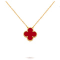 Vintage Clover Necklace - CARNELIAN