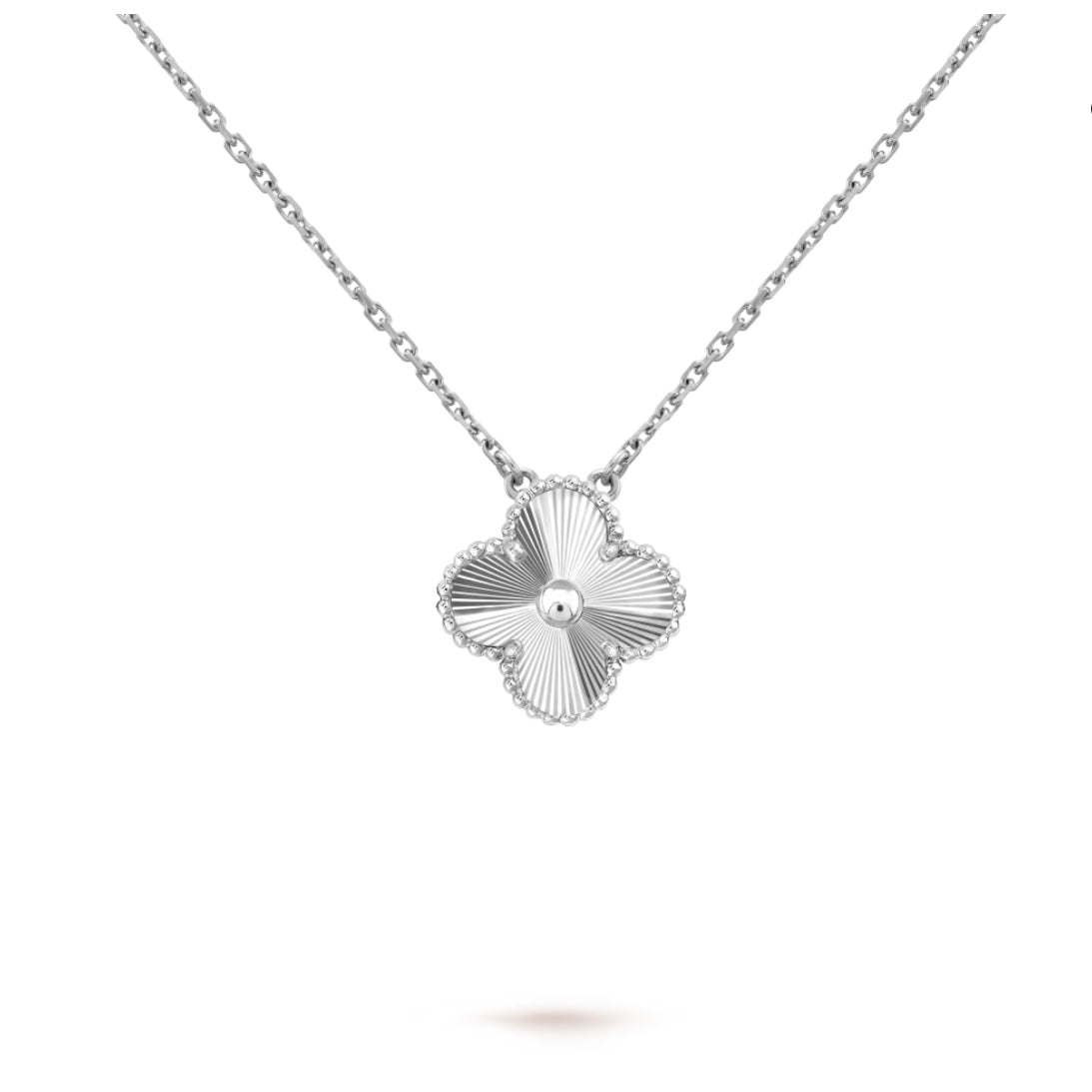 Vintage Clover Necklace - SOLID WG