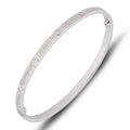 Small Screw Bangle - FULLY PAVE WG