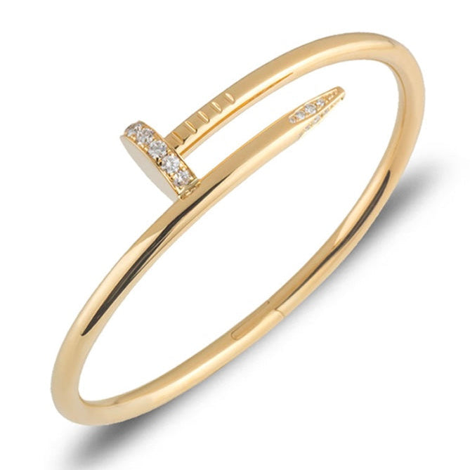 Classic Nail Bangle - DIAMOND TIP YG