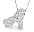 Small Baguette Pendant - WG