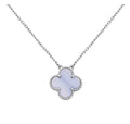 Vintage Clover Necklace - Chalcedony