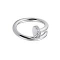 Classic Diamond Tip Nail Ring - WG