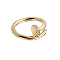 Classic Diamond Tip Nail Ring - YG