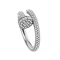 Classic Paved Diamond Nail Ring - WG