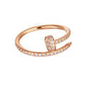 Small Paved Diamond Nail Ring - RG