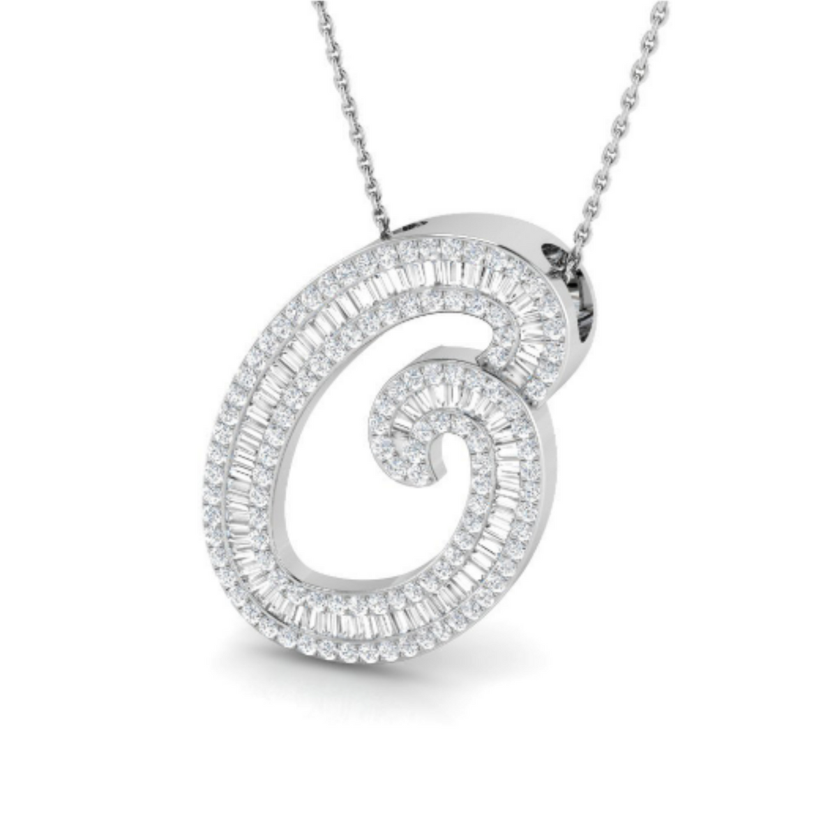 Baguette Pendant - WG
