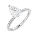 Pear - PAVE Band Ring