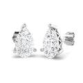 Pear Stud Earrings - WG 2ct