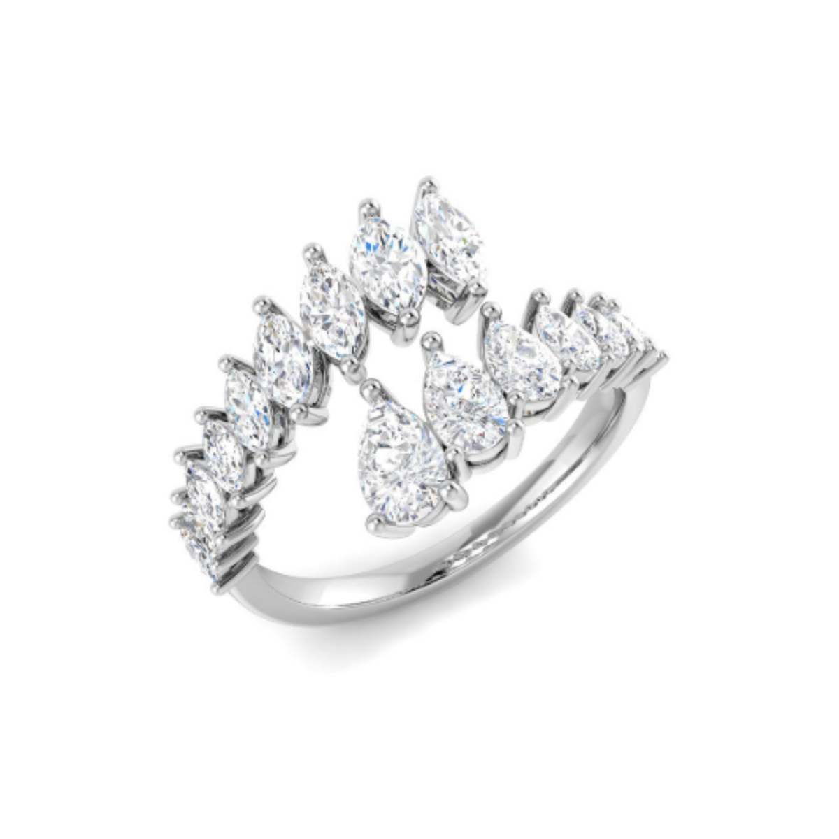 Pear Diamond Eternity Ring - WG