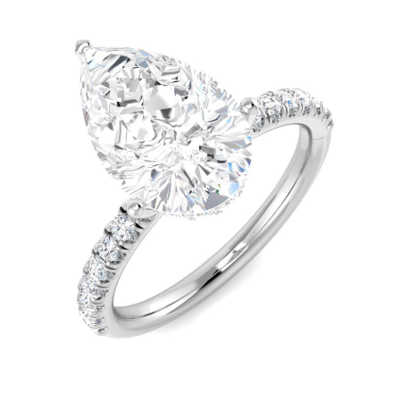 Pear - PAVE Band Ring