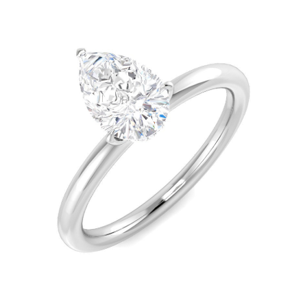 Pear - Plain Band Ring