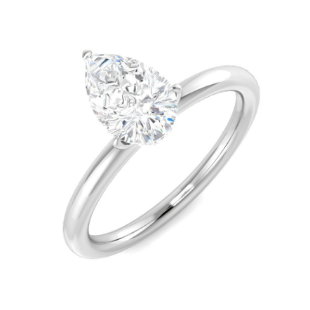 Pear - Plain Band Ring