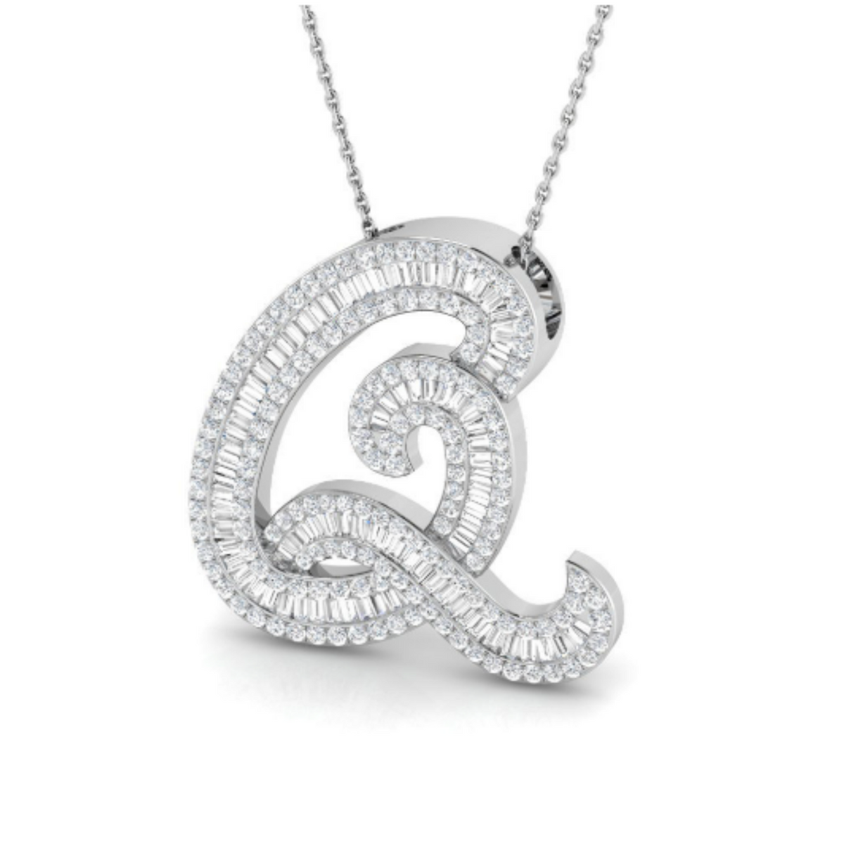 Baguette Pendant - WG