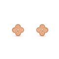 Vintage Clover Earrings - Rose Gold - Textured