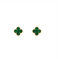 Sweet Clover Earrings - MALACHITE