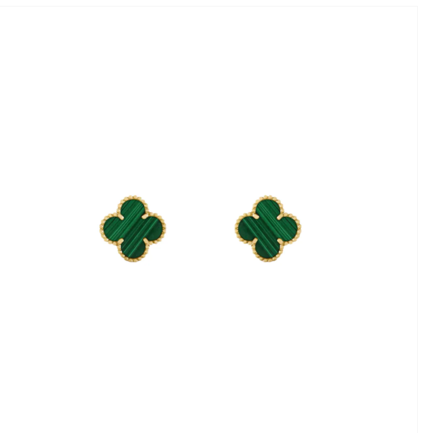 Sweet Clover Earrings - MALACHITE