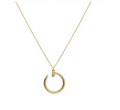 Diamond Tip Nail Necklace - YG