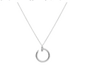 Diamond Tip Nail Necklace - WG