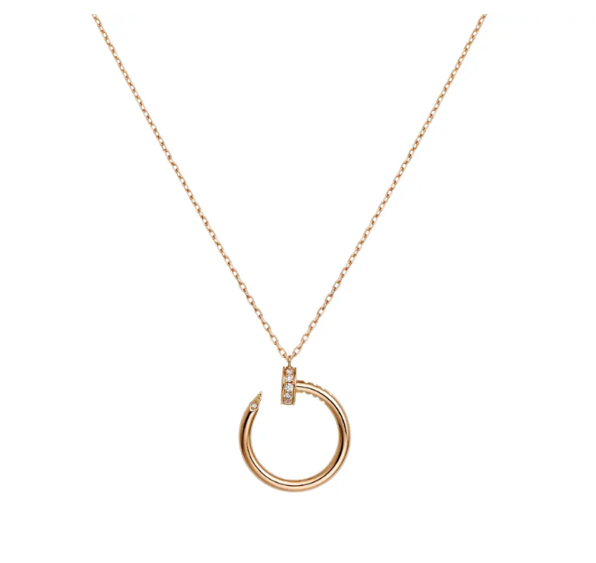 Diamond Tip Nail Necklace - RG