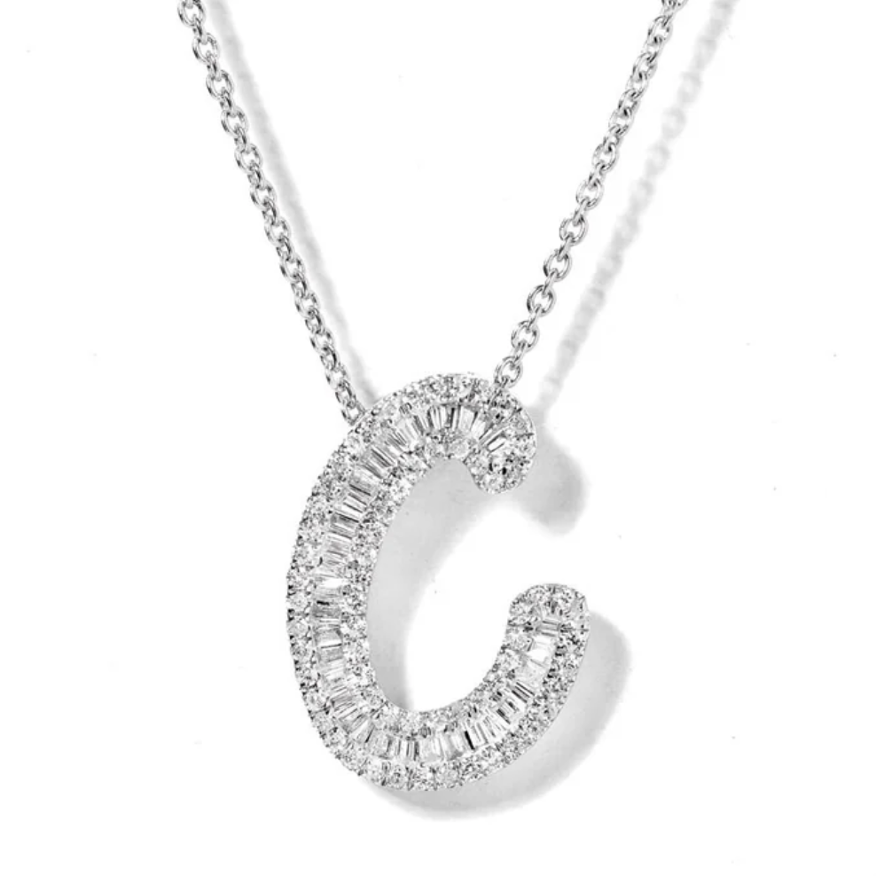 Small Baguette Pendant - WG