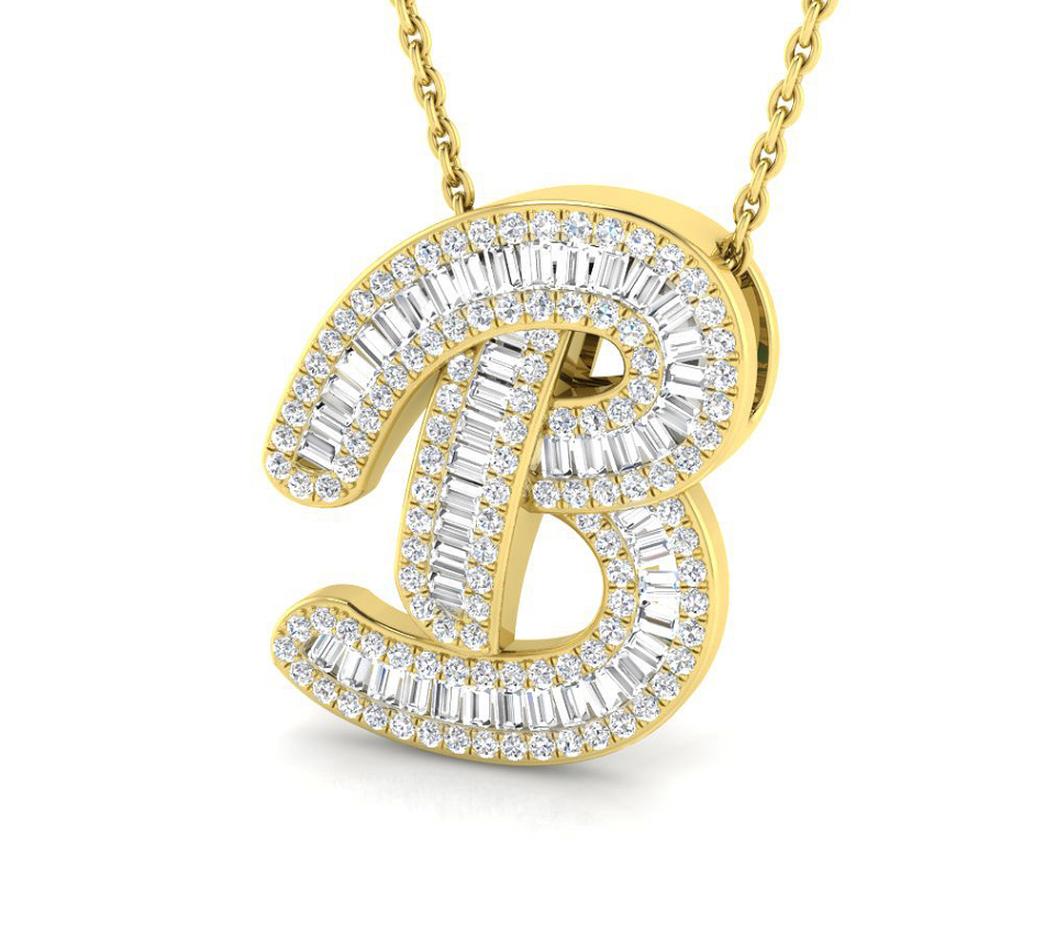 Small Baguette Pendant - YG
