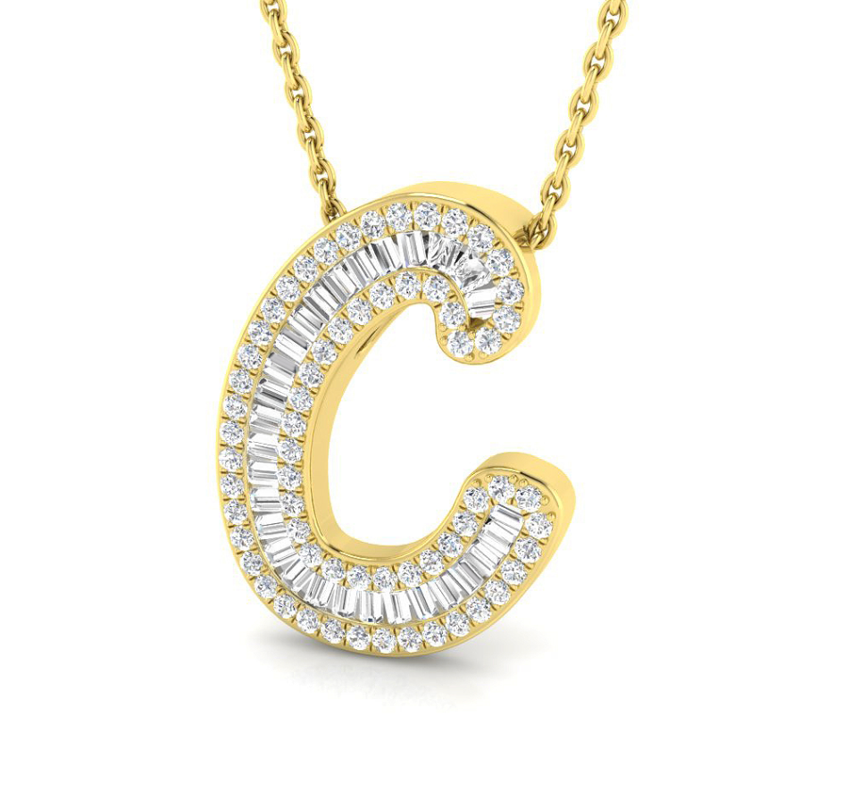 Small Baguette Pendant - YG