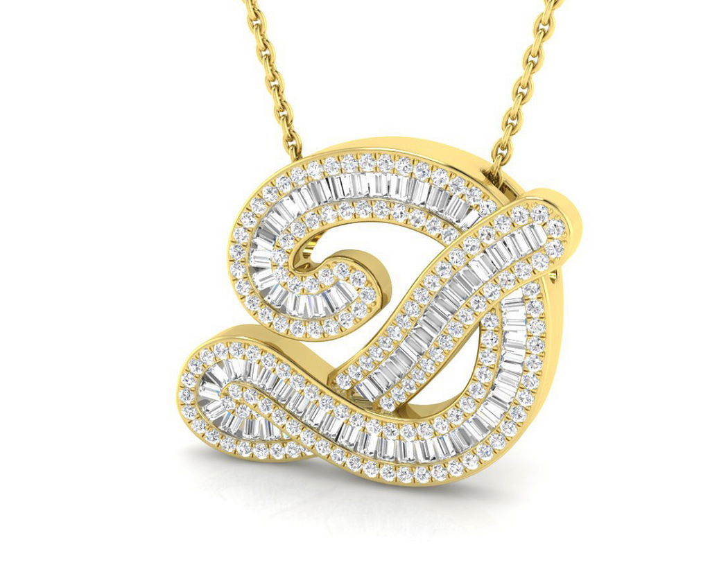 Small Baguette Pendant - YG
