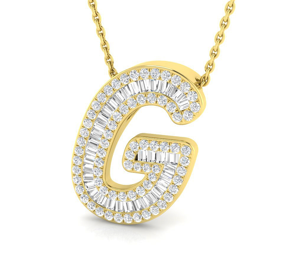 Small Baguette Pendant - YG