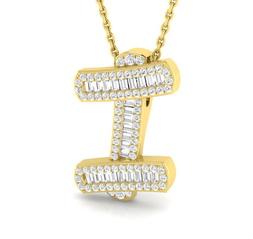 Small Baguette Pendant - YG