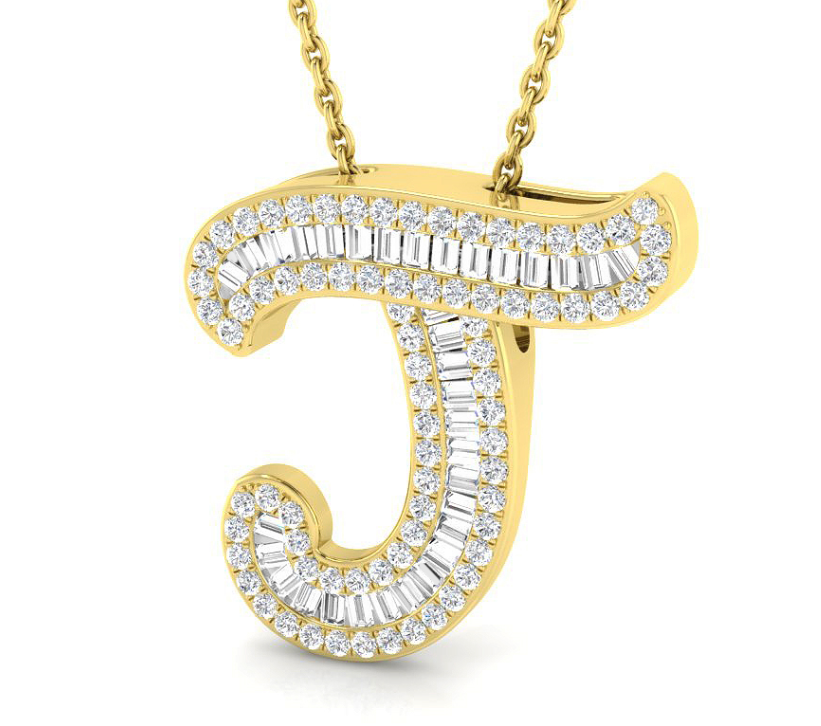 Small Baguette Pendant - YG