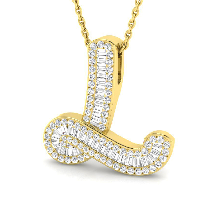 Small Baguette Pendant - YG