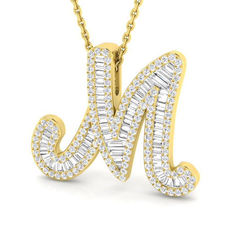 Small Baguette Pendant - YG