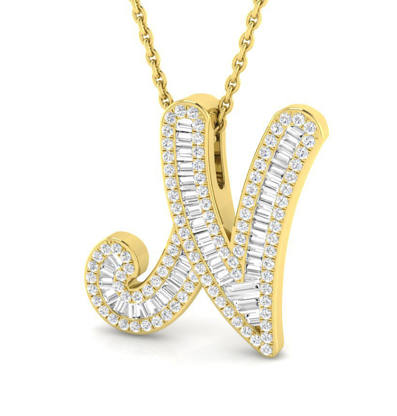 Small Baguette Pendant - YG