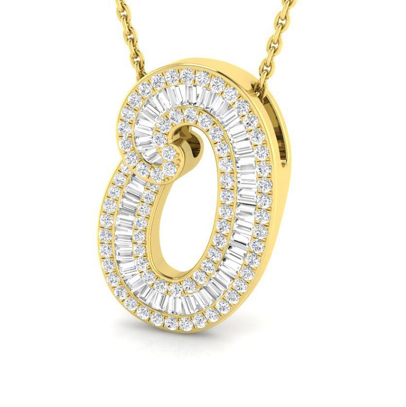 Small Baguette Pendant - YG